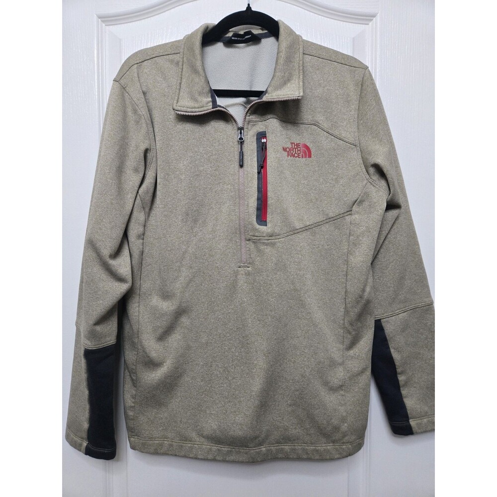 THE NORTH FACE Canyonlands 1/4 Zip Pullover Sweatshirt Mens L Sandy Brown